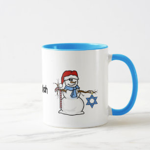Merry Chrismukkah Snögubbe Mugg