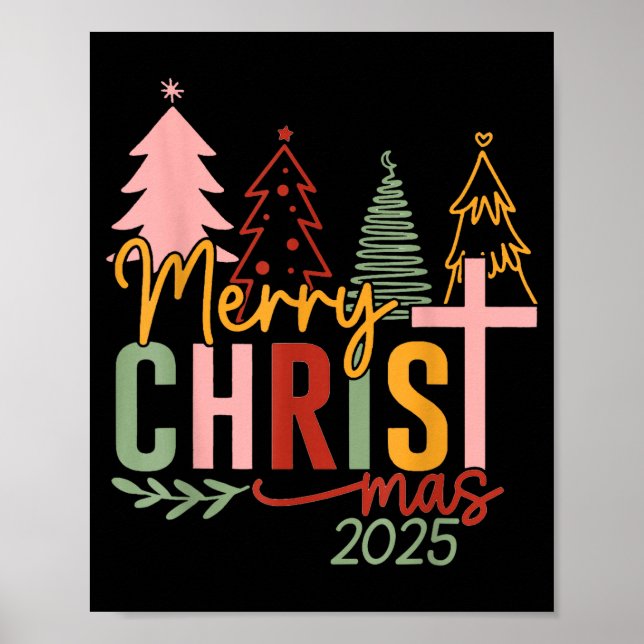 Merry Christ Mas Christian Christmas 2025 Family P Poster (Framsidan)