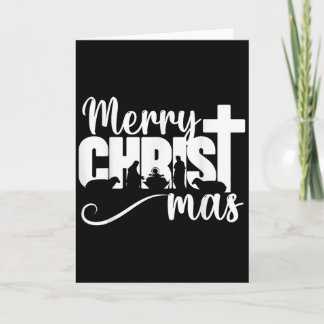 Merry Christ Mas Christian Christmas Jesus Christm Kort