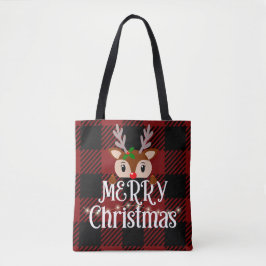 Merry Christams Reindeer Custom Name Tygkasse