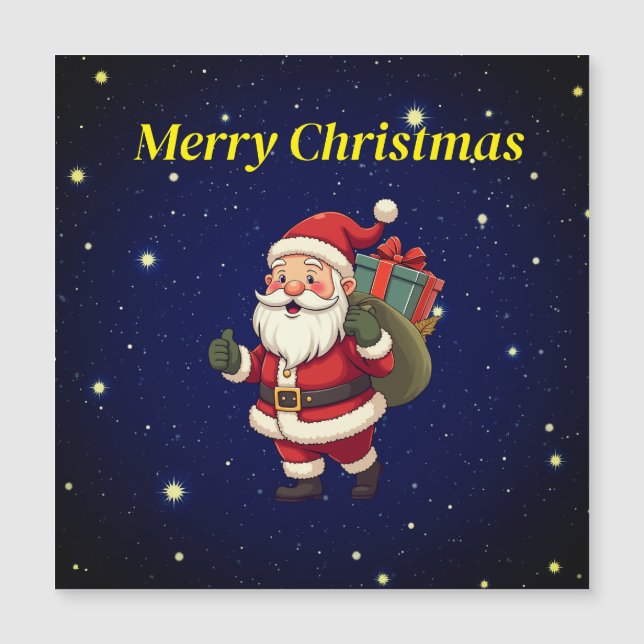 Merry Christams Santa Magnetic Card (Framsida)