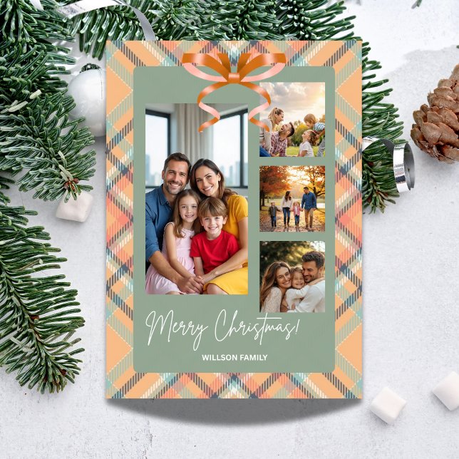 Merry ChristmaFamily Photos Custom Julkort (Skapare uppladdad)