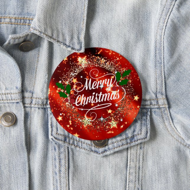 Merry Christmans, glitter och Shine. Knapp (In Situ)