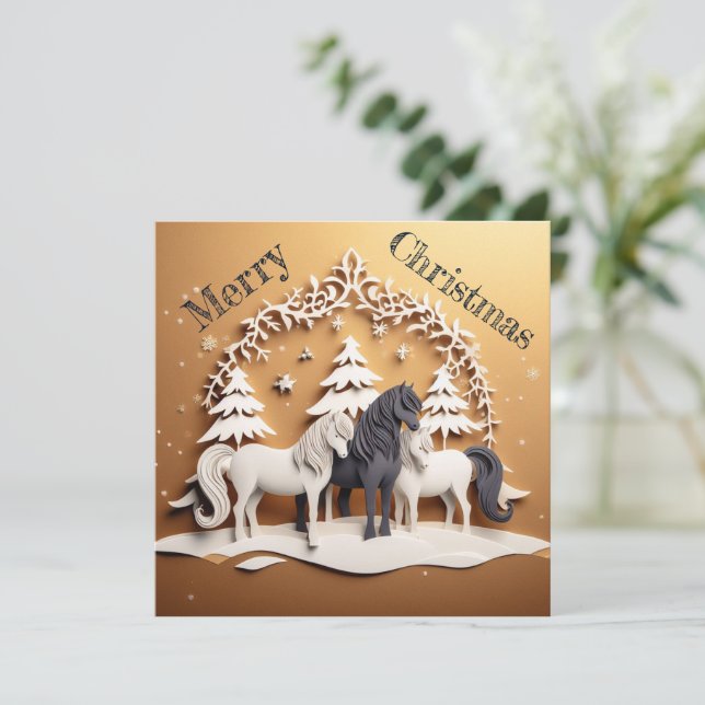 Merry Christmas - 1 Julkort (Stående Fram)