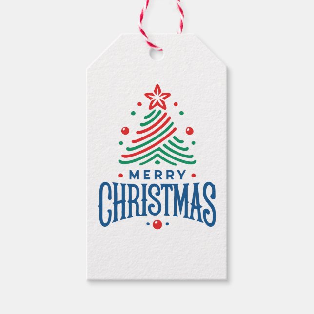 Merry Christmas 1 Presentetikett (Framsidan)