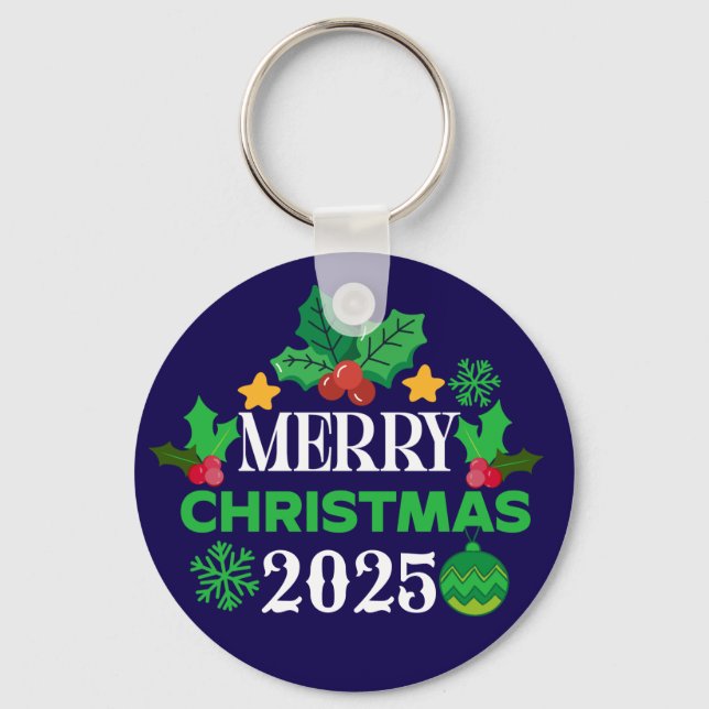 Merry Christmas 2025-86303 Nyckelring (Framsida)
