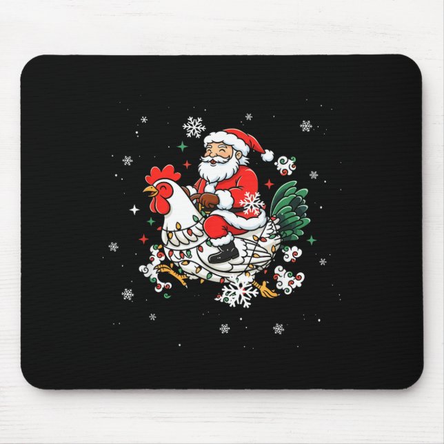 Merry Christmas 2025 Funny Santa Riding Chicken Ch Musmatta (Framsidan)