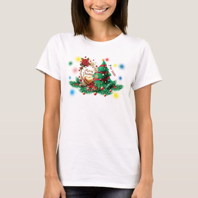 Merry Christmas 2025 Women Shirt T (Framsida)