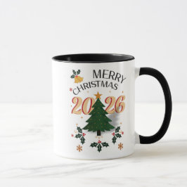 Merry Christmas 2026 Mug – Festive Holiday Coffee  Mugg