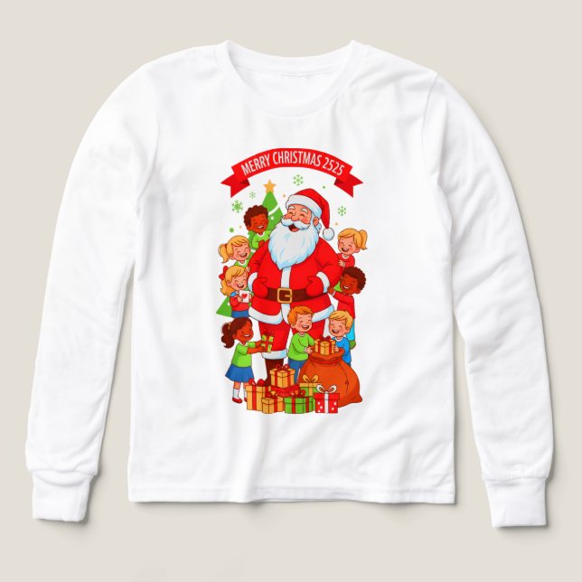 MERRY CHRISTMAS 2525 YOUTH BELLA+CANVAS TRIBLEND T SHIRT (Design framsida)