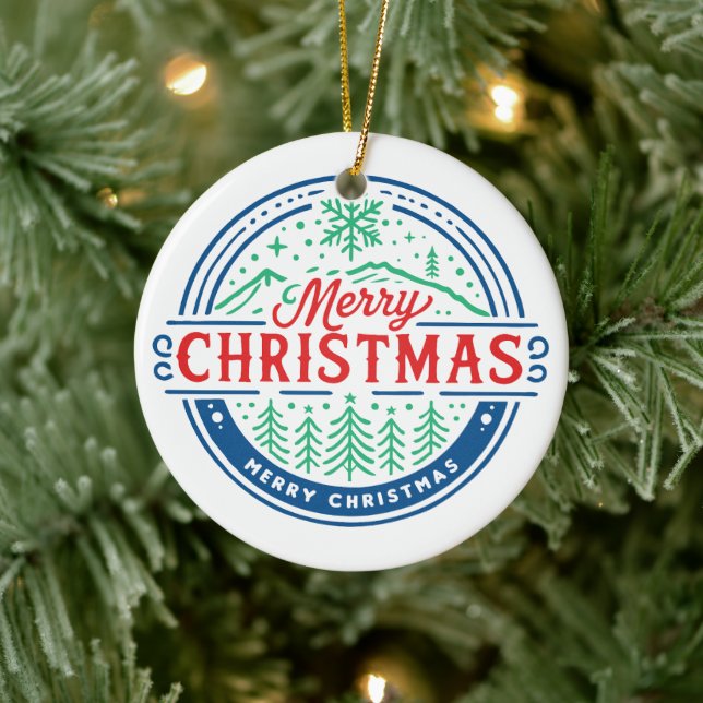 Merry Christmas 2 Julgransprydnad Keramik (Träd)