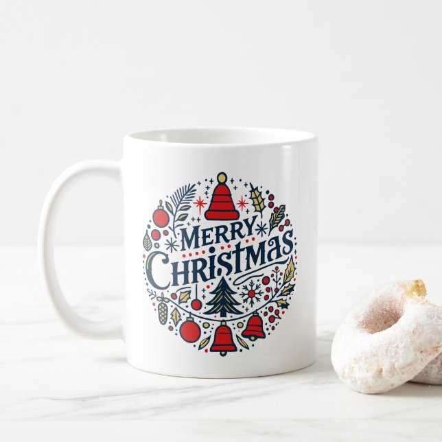 Merry Christmas 3 Kaffemugg (Med munk)