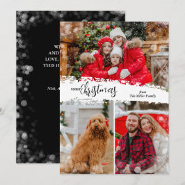Merry Christmas 3 Photo Collage Julkort