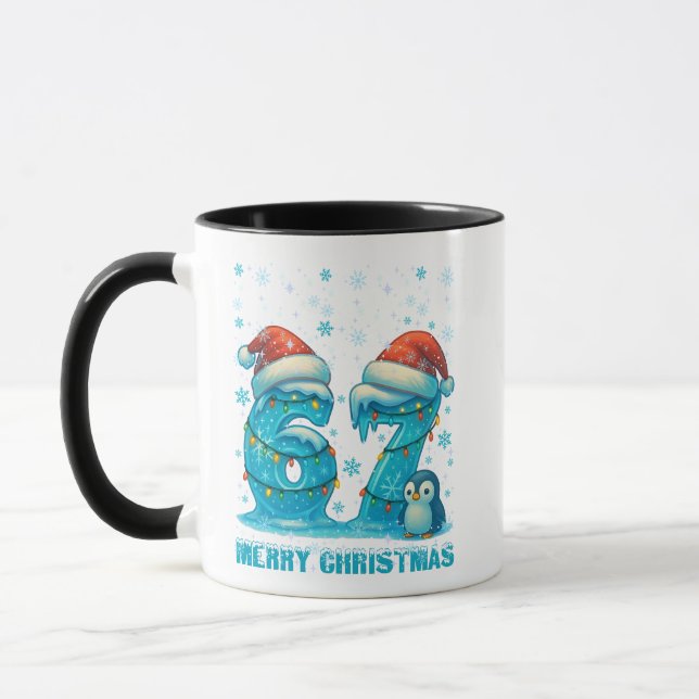 Merry Christmas 67 Frozen Numbers Christmas  Mugg (Vänster)