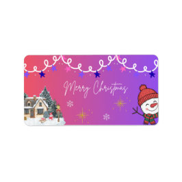 Merry Christmas Adressetikett