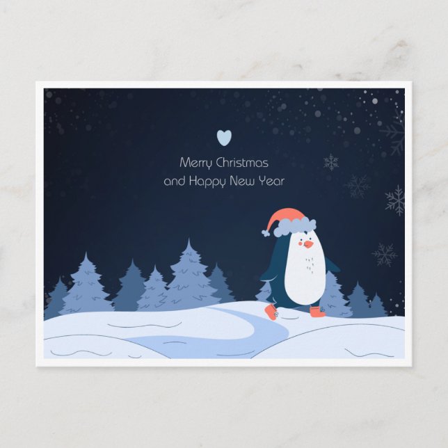 Merry Christmas and Happy New Year 2024 Vykort (Framsida)