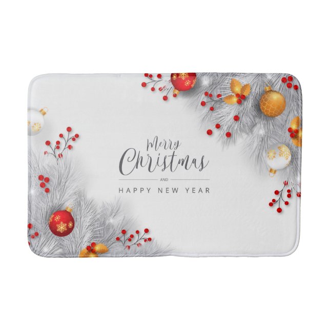 Merry Christmas And Happy New Year Badrumsmatta (Framsidan)