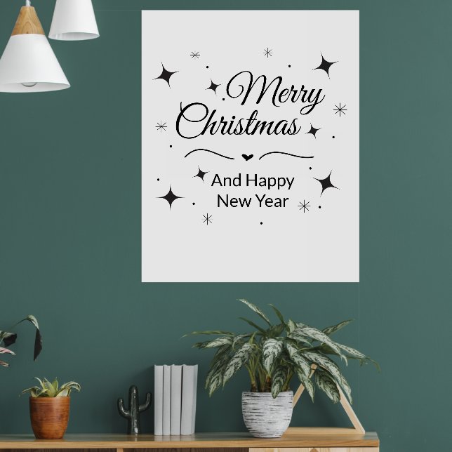 Merry Christmas and Happy New Year Design Poster (Vardagsrum 1)