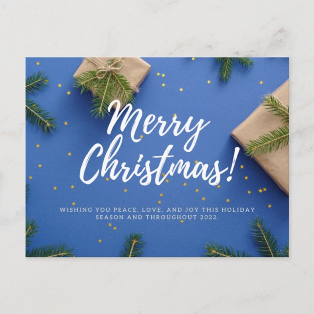 Merry Christmas and Happy New Year Vykort (Framsida)