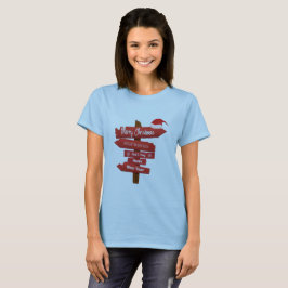 Merry Christmas and Happy New Year Wooden Arrows T Shirt