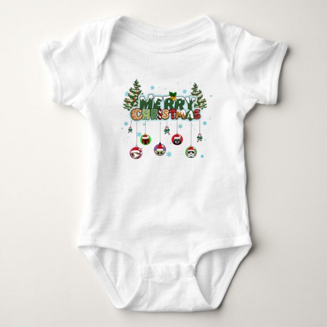 Merry Christmas Baby T-Shirt (Framsida)