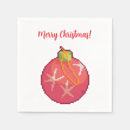 Merry Christmas Ball, Pixelart  Pappersservett