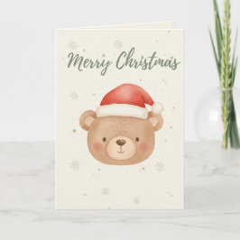 Merry Christmas Bear card Kort