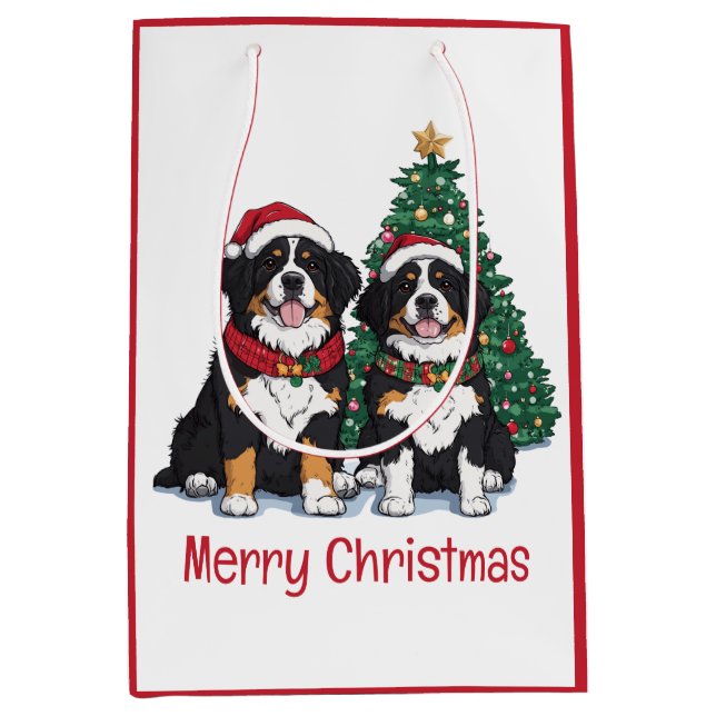 Merry Christmas Bernese Mountain Dogs (Framsidan)