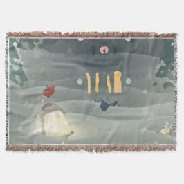 Merry Christmas_bird _blanket Filt