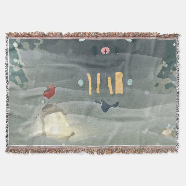 Merry Christmas_bird _blanket Filt (Framsidan)