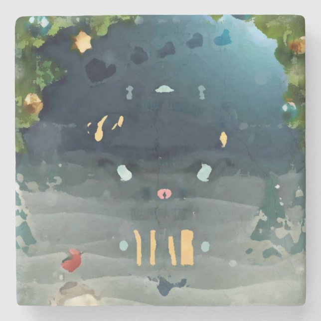 Merry christmas_bird_coaster stenunderlägg (Framsidan)