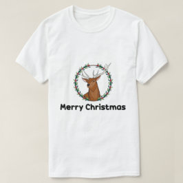 Merry Christmas & Boho Deer Seasonal T Shirt