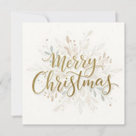 Merry Christmas Boho Script Julkort