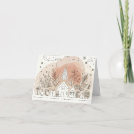 Merry Christmas Boho style Helgkort