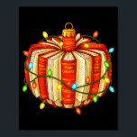 Merry Christmas Book Ornament Book Lover All Booke Poster<br><div class="desc">Merry Christmas Book Ornament Book Lover All Booked For Xmas</div>