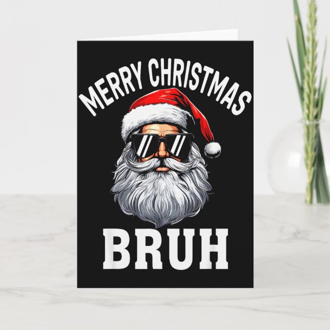 Merry Christmas Bruh Meme Funny Saying For Brother Kort (Framsida)