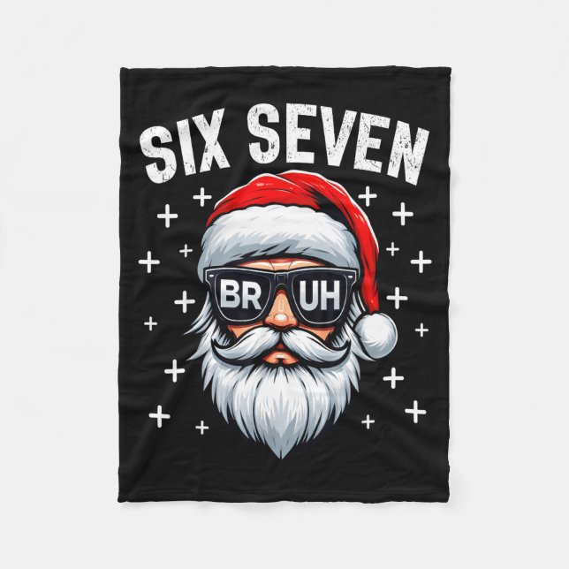 Merry Christmas Bruh Santa Face 67 Meme Funny Sayi Fleecefilt (Framsidan)
