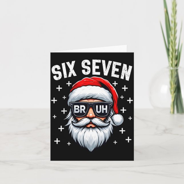 Merry Christmas Bruh Santa Face 67 Meme Funny Sayi Kort (Framsida)