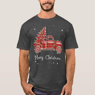 Merry Christmas Buffalo Truck Tree Red Plaid 1 T Shirt
