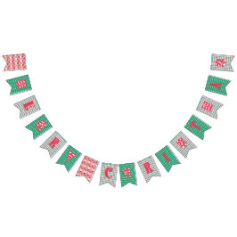 Merry Christmas Bunting Flags Vimplar