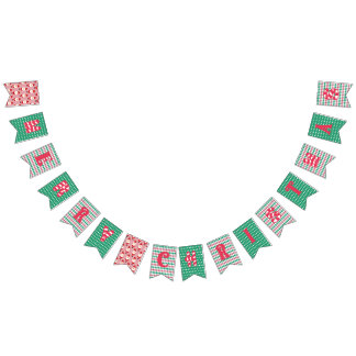 Merry Christmas Bunting Flags Vimplar