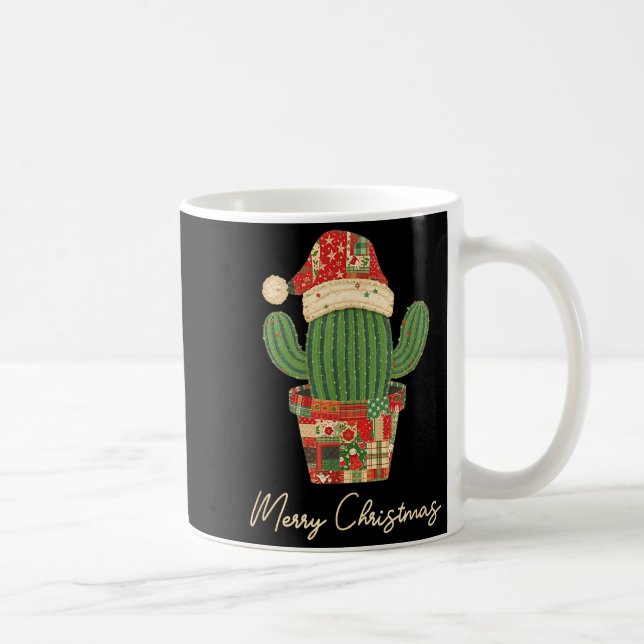 Merry Christmas Cactus Patchwork Quilt  Kaffemugg (Höger)