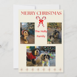 Merry Christmas Candy Cane and Twinkle Card Julkort