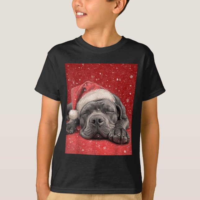 Merry Christmas Cane Corso  T Shirt (Framsida)