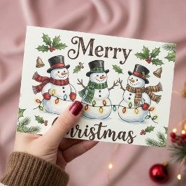 Merry Christmas Card – Custom Name message Modern Julkort