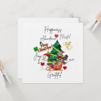 Merry Christmas Card | Festive Holiday Greeting Inbjudningar