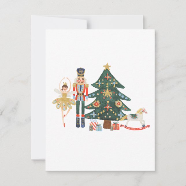 Merry Christmas Card with Nutcracker characters Julkort (Framsida)