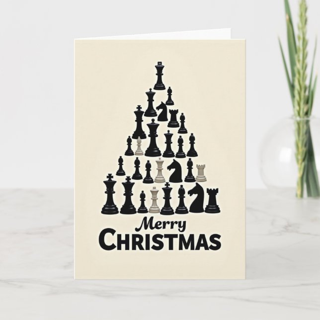Merry Christmas Chess Tree Kort (Framsida)