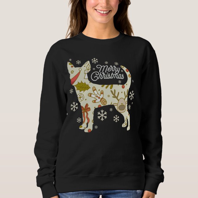 Merry Christmas Chihuahua T Shirt (Framsida)