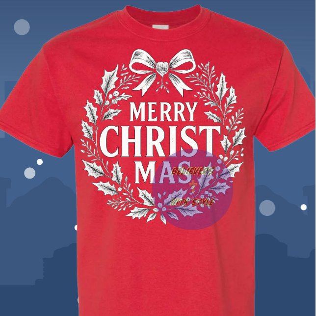 Merry CHRISTmas - Christian T Shirt (Skapare uppladdad)